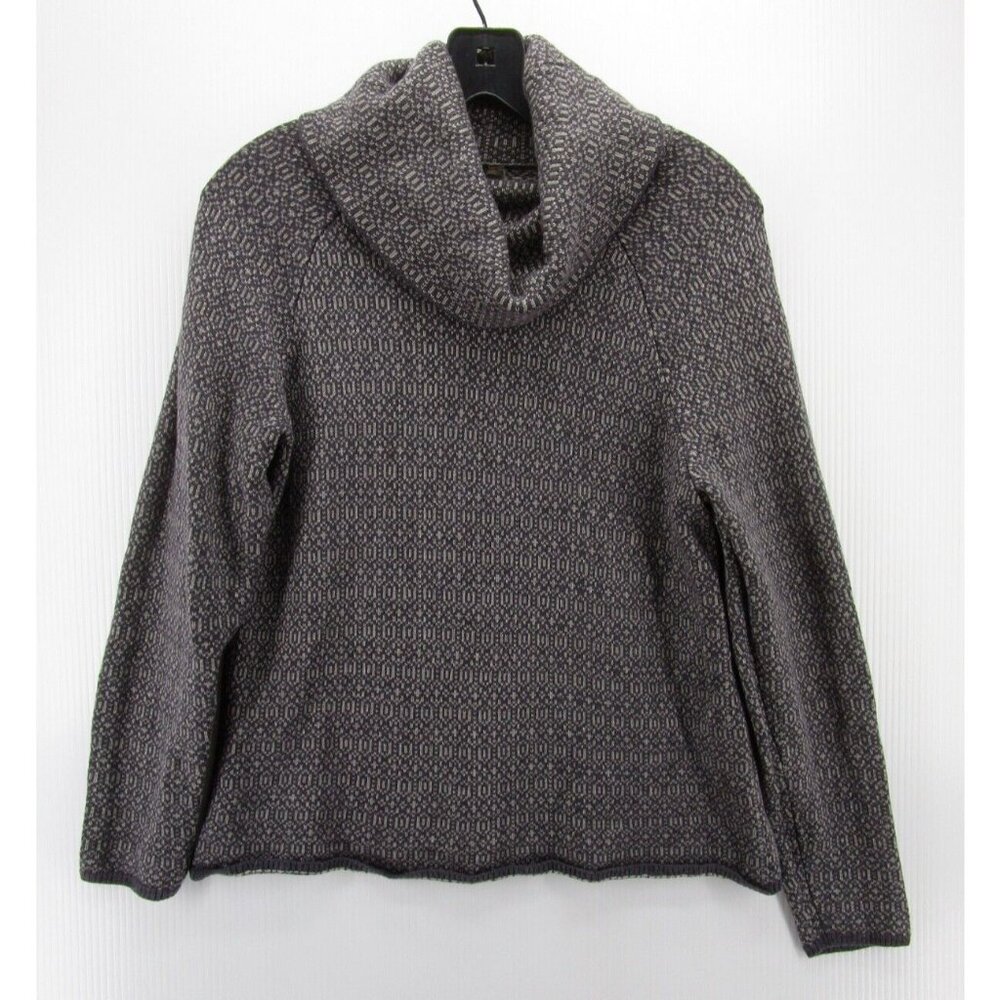 Tommy Bahama Sweater Medium Wool Blend Turtleneck Geometric Pullover